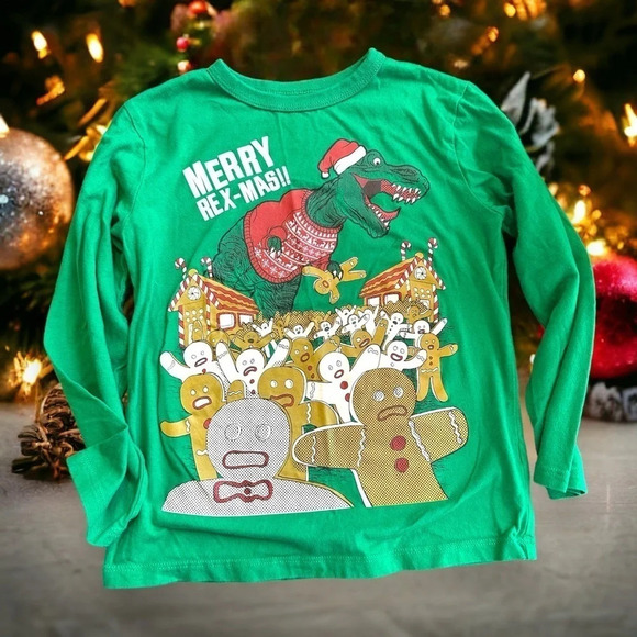 Children’s‎ place small dinosaur Christmas shirt - Picture 5 of 6